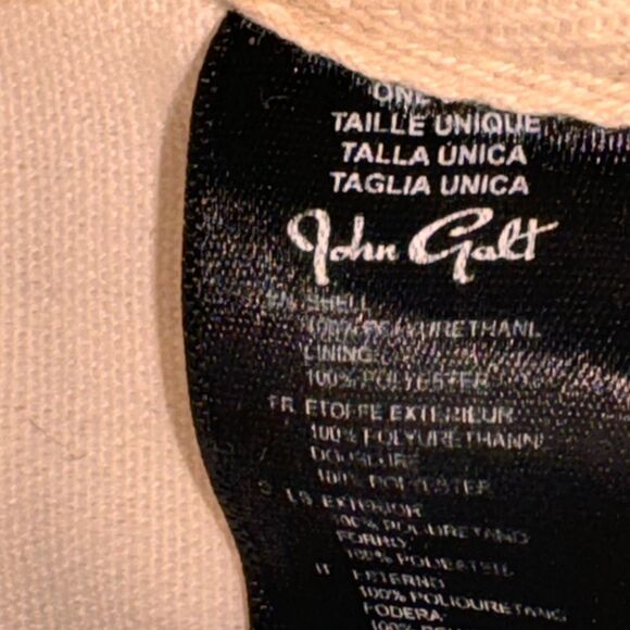 John Galt Brandy Melville White Multi Zippered Made In Italy Belt Bag Fanny Pack - Picture 7 of 13